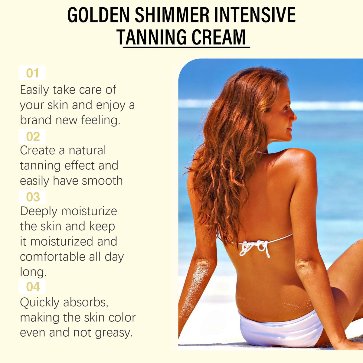 Intensive Tanning Accelerator Cream for Face and Body