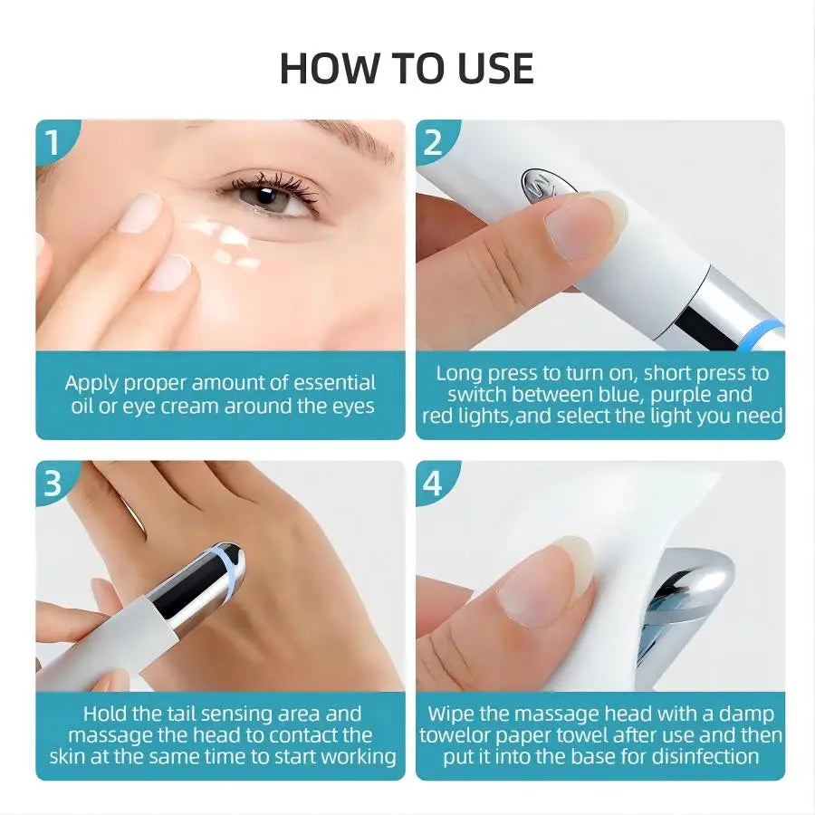 3-in-1 LED Photon Eye and Facial Massage Wand - 6