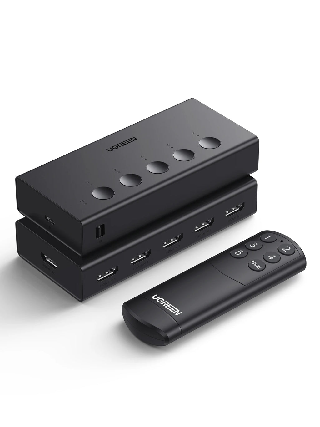 5-Port 4K 60Hz HDMI Switcher with Remote for Gaming Consoles