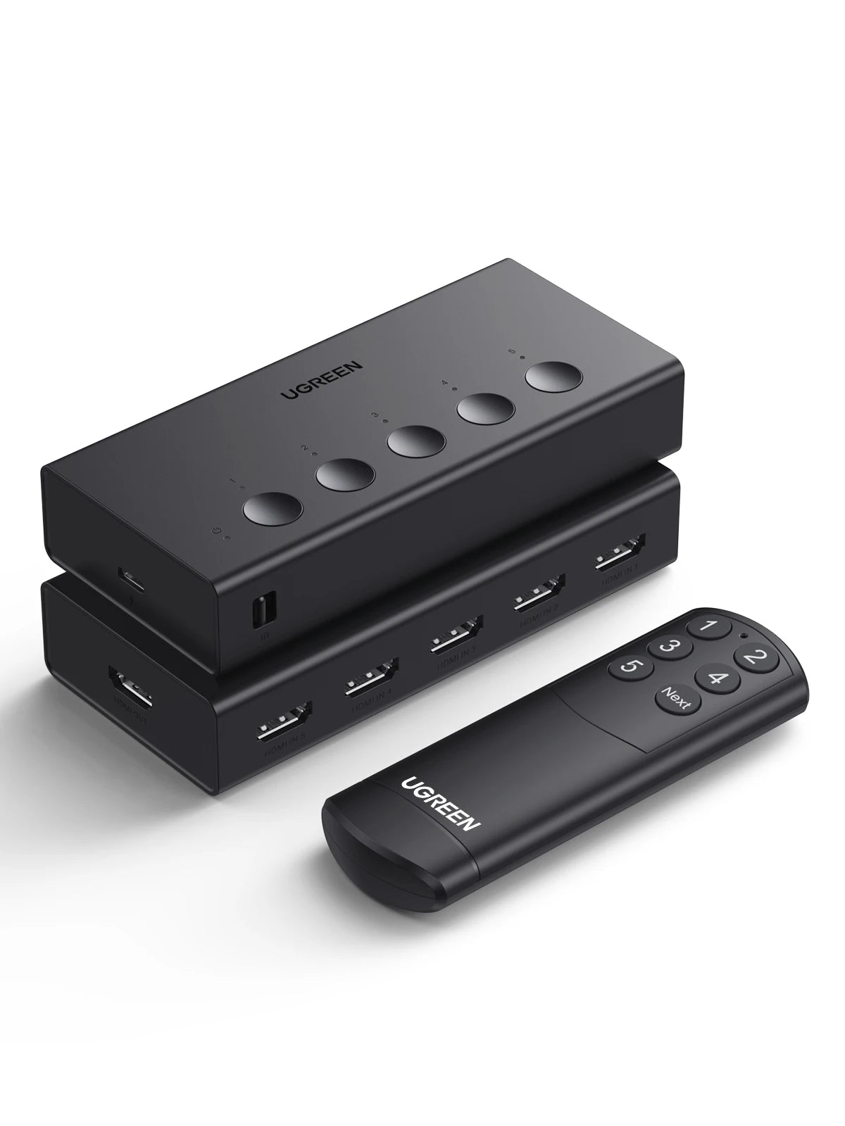 5-Port 4K 60Hz HDMI Switcher with Remote for Gaming Consoles