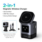 2-in-1 Qi2 15W Magnetic Wireless Charging Stand