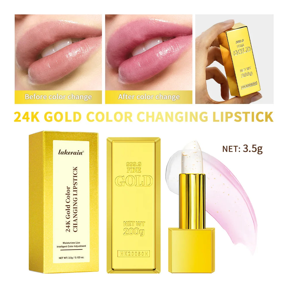 24K Gold Color-Changing Moisturizing Lip Balm - 1
