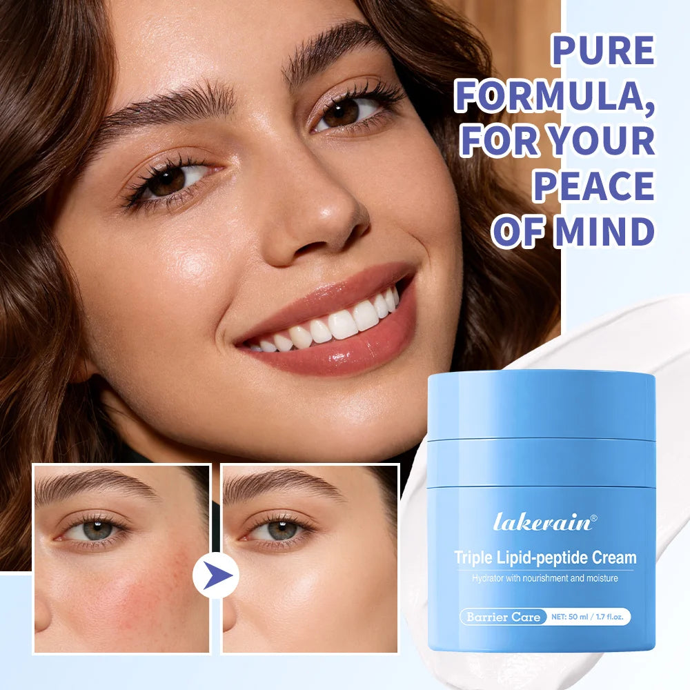 Triple Lipid Peptide Moisturizing Face Cream for Dry Skin