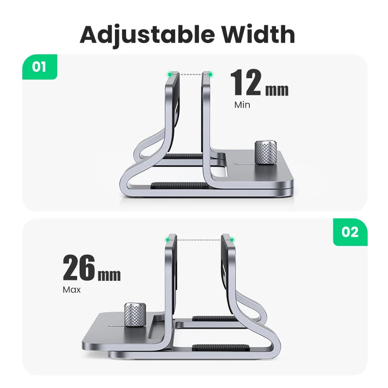 Adjustable Vertical Laptop Stand for Desk Organization