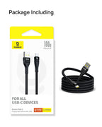 100W USB-C Fast Charging Data Cable for Smartphones and Tablets