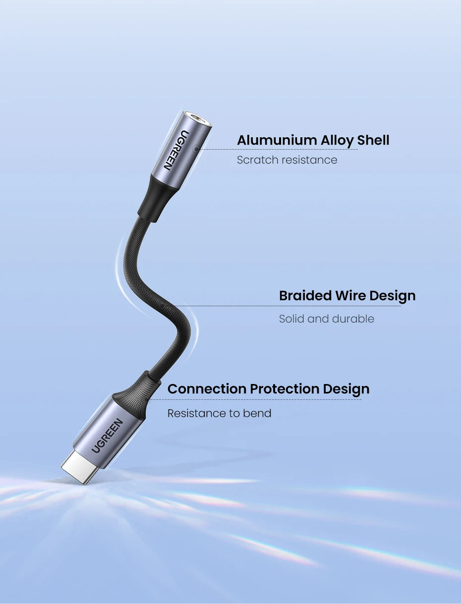 USB-C to 3.5mm Headphone Adapter with DAC Chip