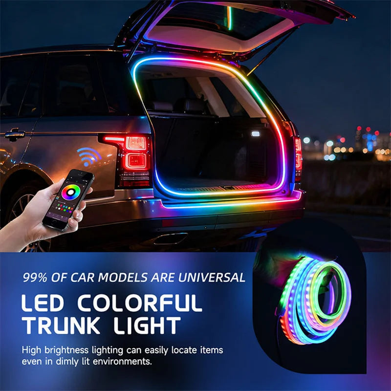 12V 4 Meter RGB LED Trunk Ambient Light Strip with App Control