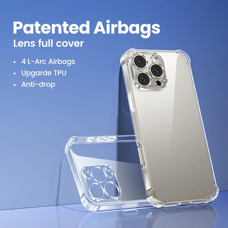 Shockproof Transparent Case for iPhone 16 and 15 Series
