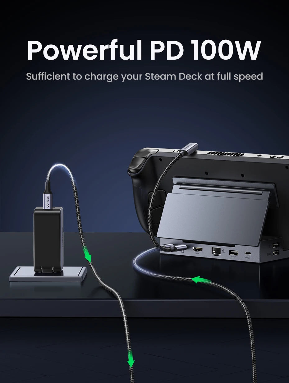9-in-1 USB-C Gaming Docking Station with 4K HDMI and Stand