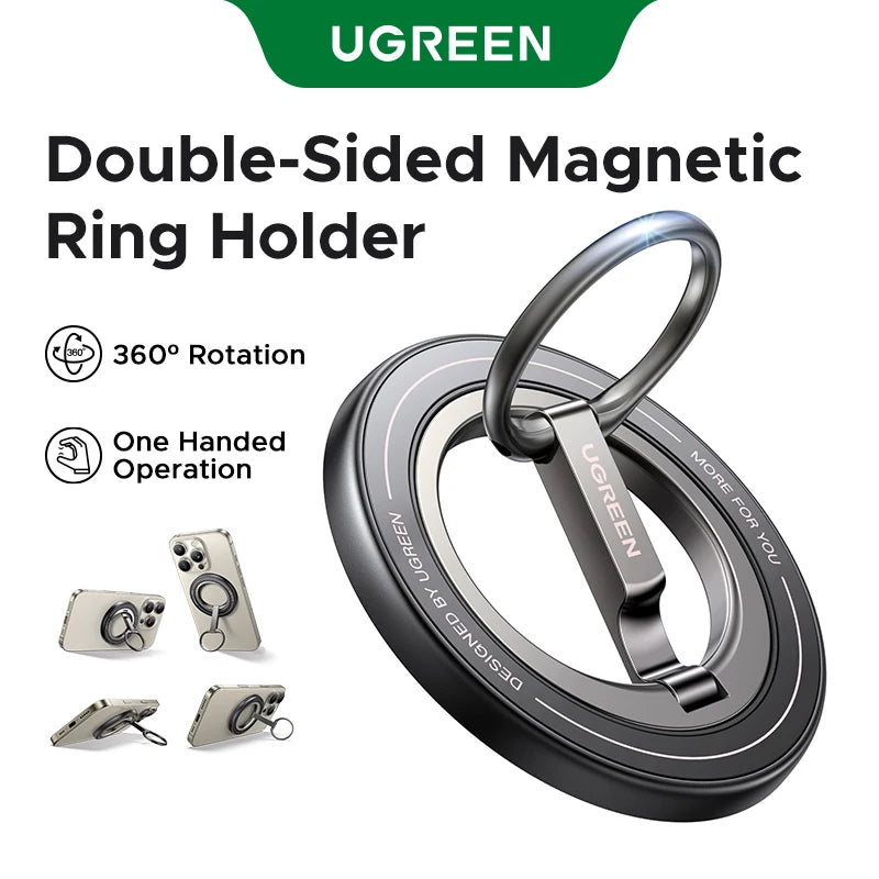 Magnetic Phone Ring Holder with 360° Rotation for MagSafe