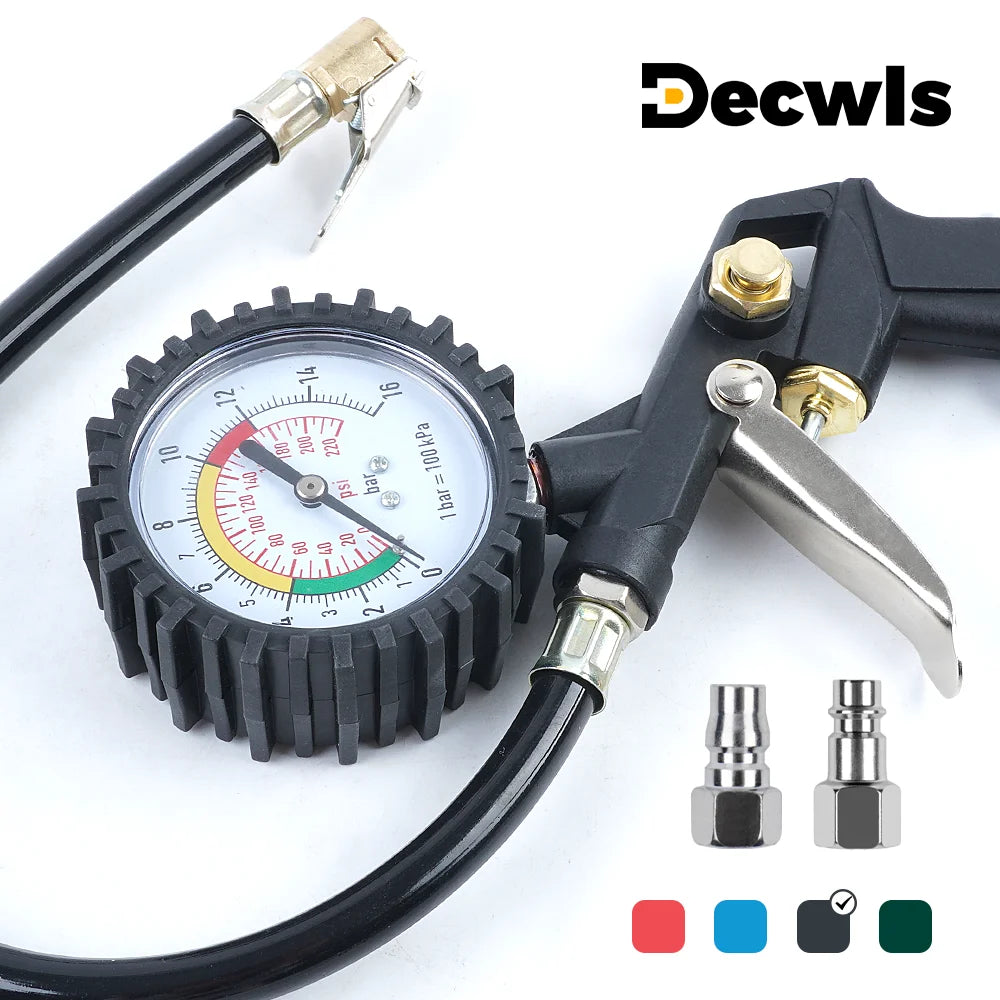 220PSI Tire Pressure Inflator Gauge for Car and Motorcycle - 1