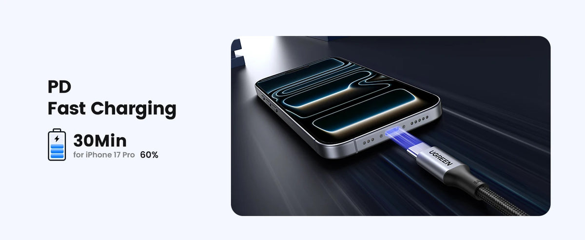 100W USB-C to USB-C Fast Charging Cable for Laptops and Smartphones