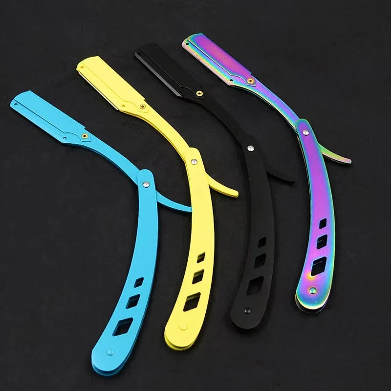 Professional Straight Edge Folding Barber Razor for Hair Shaving