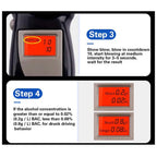 Digital Alcohol Breath Tester with LCD Display and 5 Mouthpieces