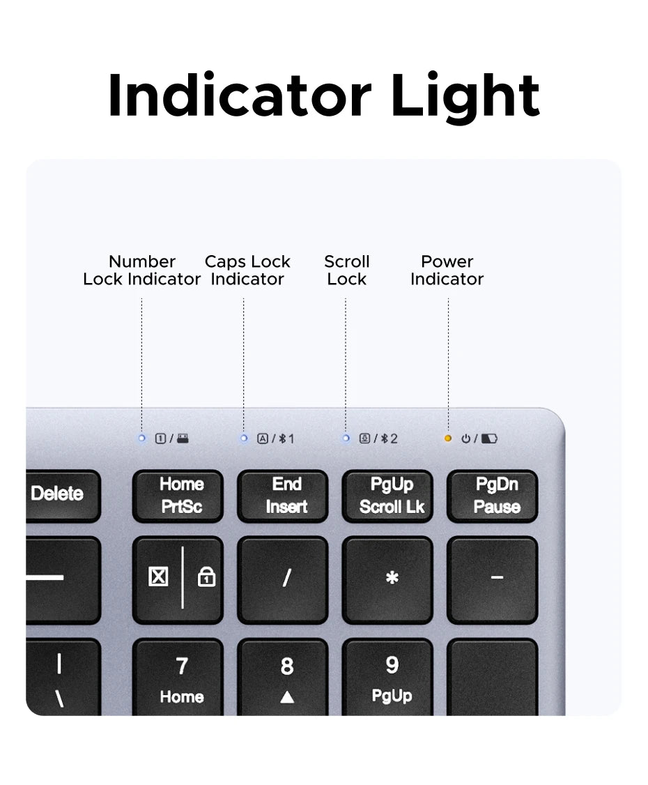 Dual-Mode Bluetooth 5.0 Wireless Keyboard for Laptop and Desktop - 15