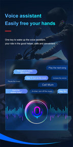 Bluetooth 6.0 Motorcycle Helmet Intercom Headset