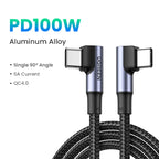100W USB-C to USB-C Fast Charging Cable for Laptops and Smartphones