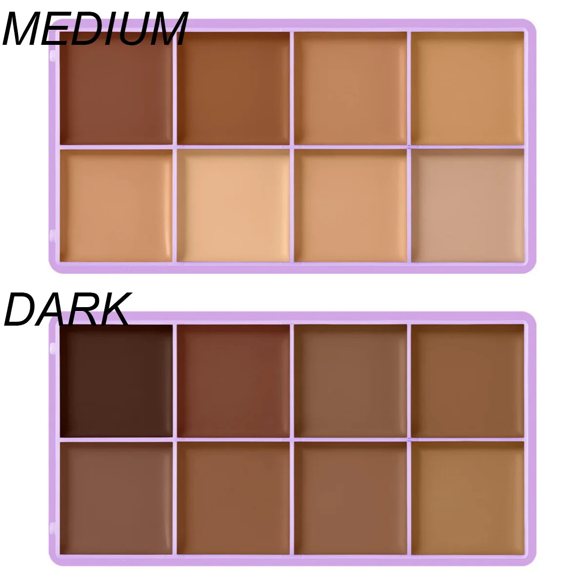 8-Shade Cream Concealer Palette for Full Coverage - 20