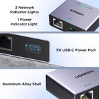 1000Mbps RJ45 Ethernet Splitter 1 to 2 Port Adapter