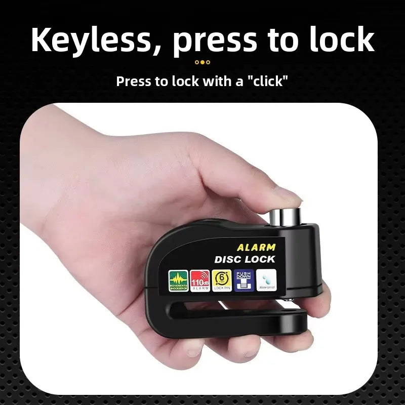 130dB Motorcycle Disc Brake Alarm Lock Waterproof Anti Theft Padlock