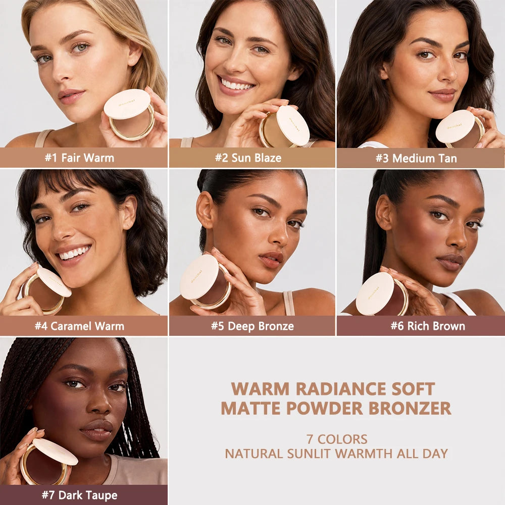 Matte Pressed Powder Bronzer for Sculpting and Contouring - 2