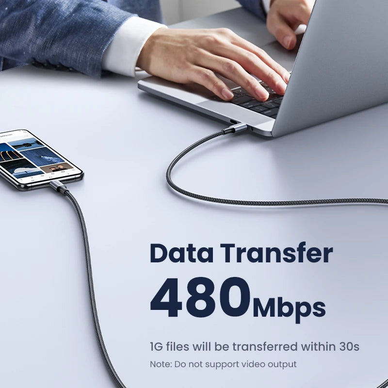 100W USB-C to USB-C Fast Charging and Data Sync Cable