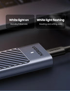 Dual Protocol NVMe/SATA M.2 SSD Enclosure 10Gbps USB 3.2