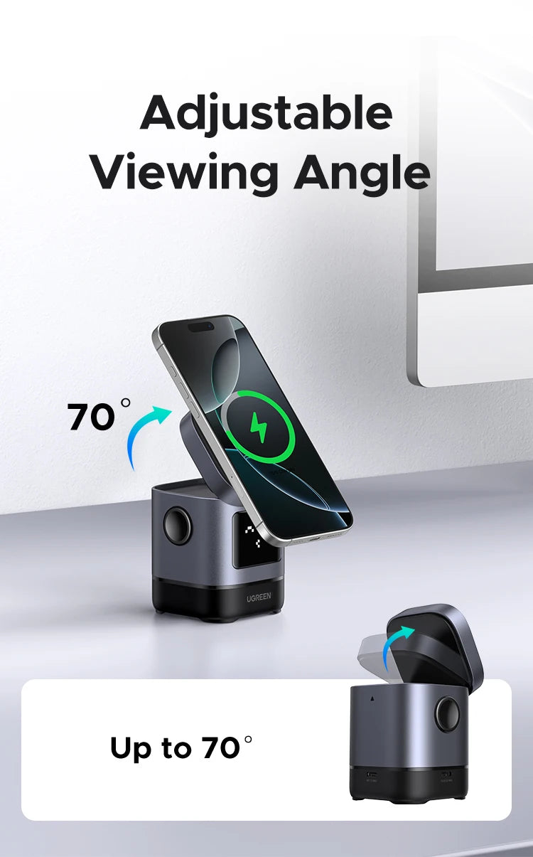 2-in-1 Qi2 15W Magnetic Wireless Charging Stand - 15