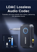 Wireless Bluetooth 5.3 Audio Receiver with Hi-Res LDAC for Speakers