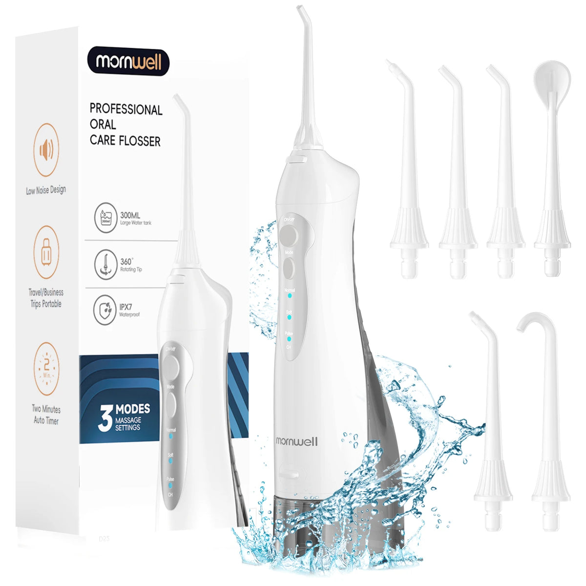 Portable Cordless Rechargeable Water Flosser for Teeth