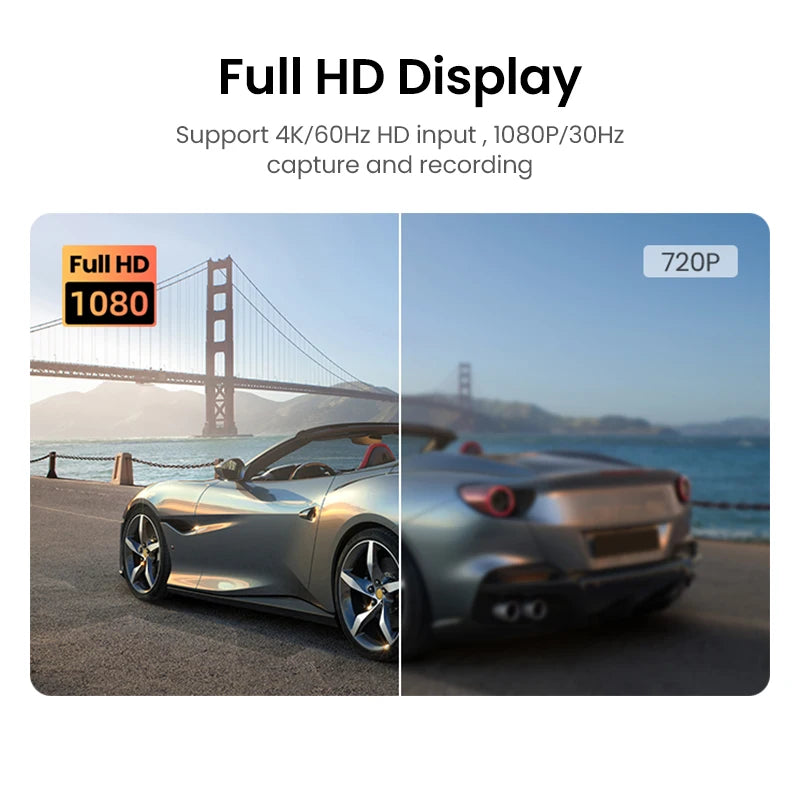 4K HDMI to USB-C Video Capture Card for Live Streaming and Recording