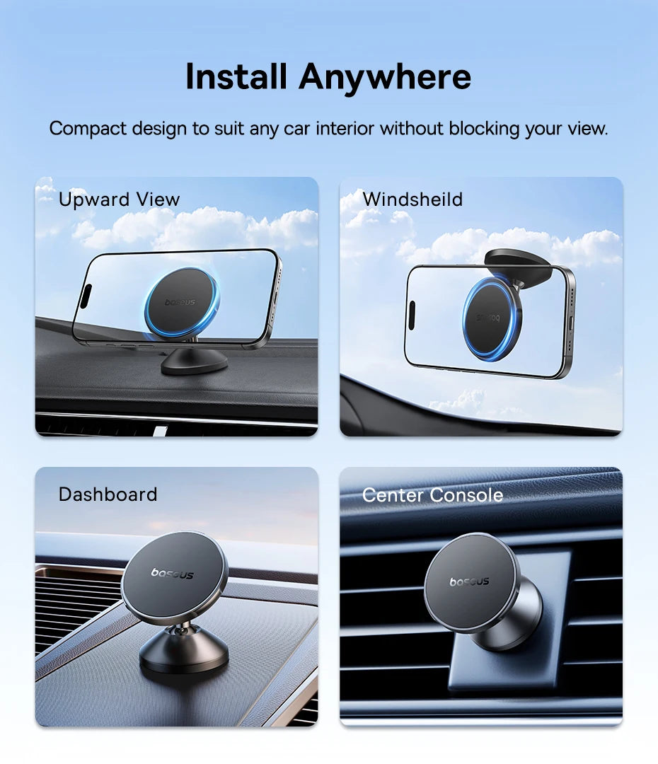 Magnetic Dashboard Car Phone Holder with Full Rotation