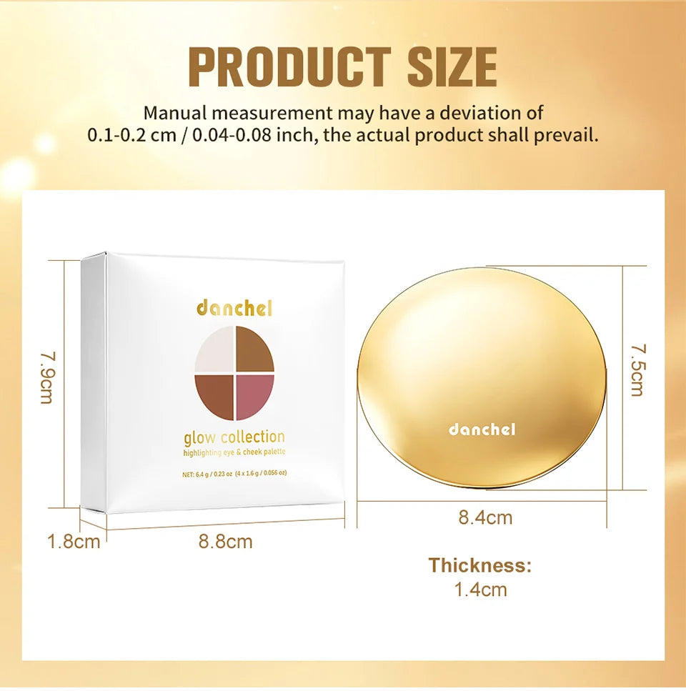 4-Color Highlighting and Contouring Face Makeup Palette - 15