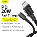 20W PD USB-C to Lightning Fast Charging Data Cable