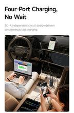 160W Fast Car Charger with Triple USB Ports for Laptops and Phones