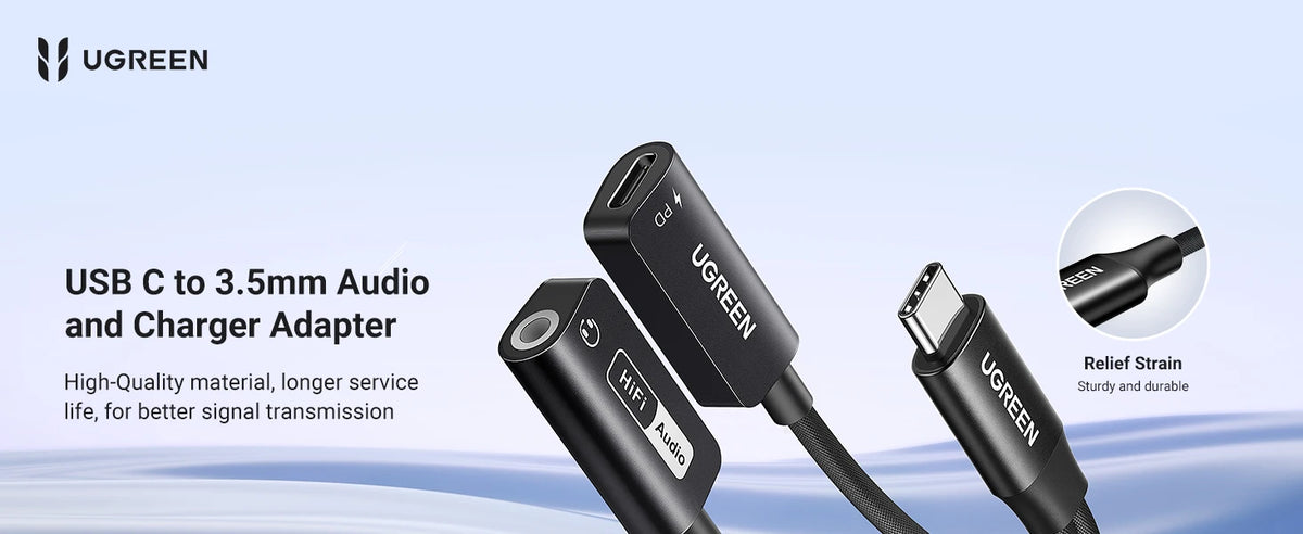 USB-C to 3.5mm Headphone Jack and 60W PD Fast Charging Adapter