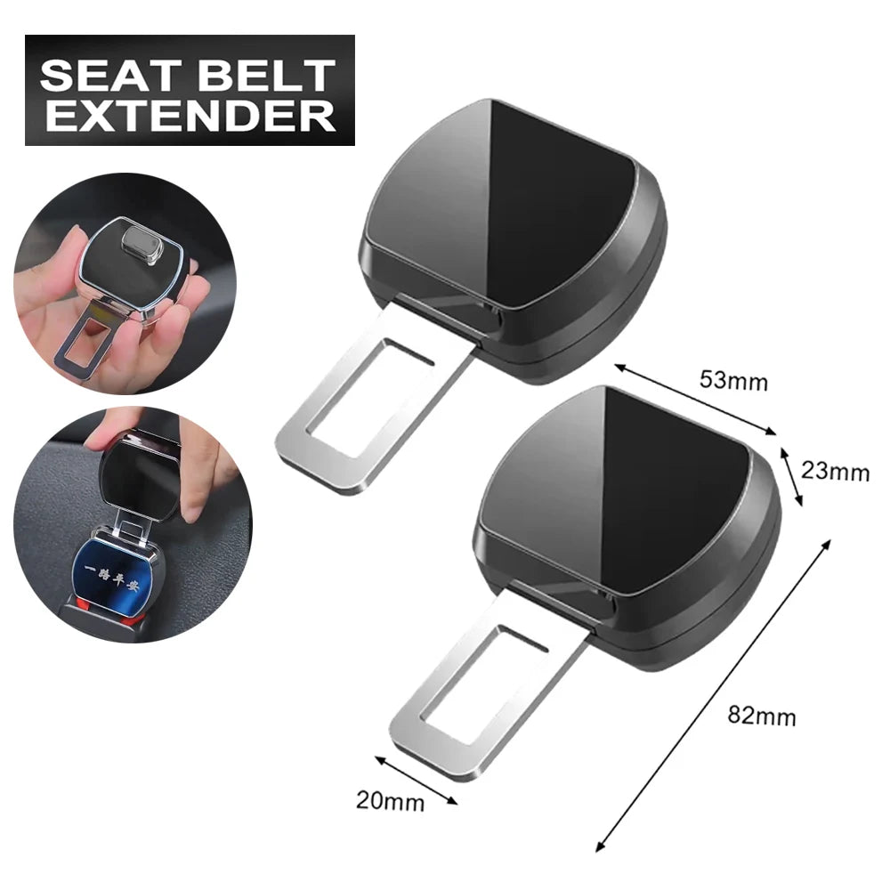 Car Seat Belt Buckle Extension Clip Metal Socket Plug Extender