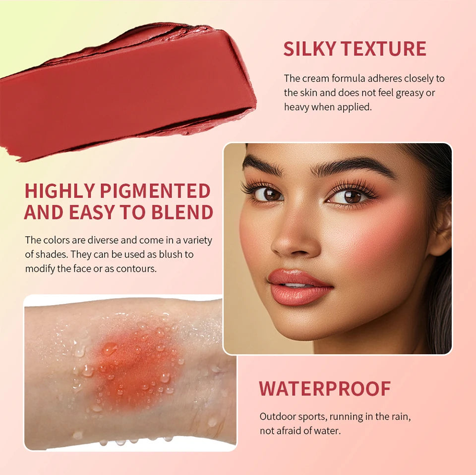 8-Color Cream Blush and Contour Palette - 11