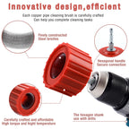 Copper Pipe and Tube Cleaning Brush Set for Electric Drills