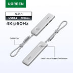 5-in-1 USB-C Hub 4K 60Hz Adapter with 100W PD Charging