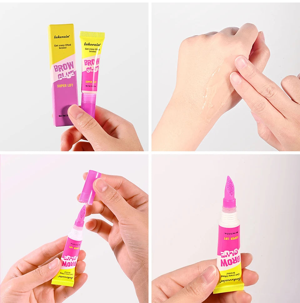 Long-Lasting Eyebrow Lamination Styling Gel with Built-In Comb