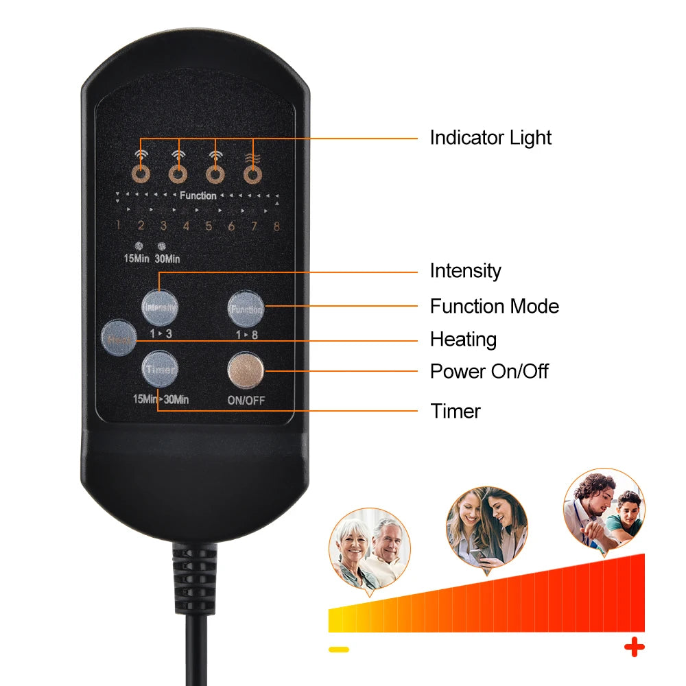 Full-Body Electric Heated Massage Chair Cushion