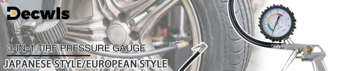 3-in-1 Tire Pressure Gauge and Inflator for Car and Motorcycle