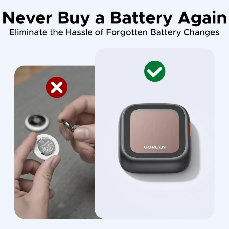 Solar Powered Bluetooth Item Tracker for Apple Find My - 2