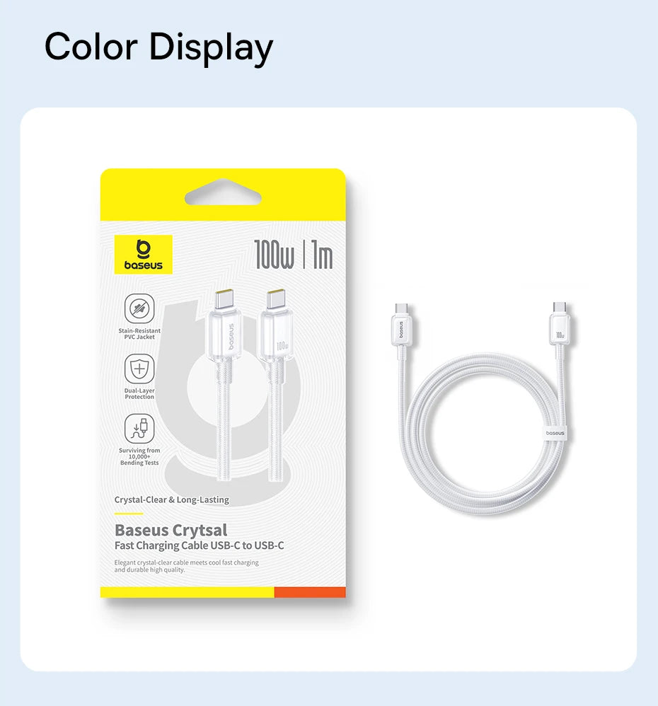 100W USB-C Fast Charging and Data Cable