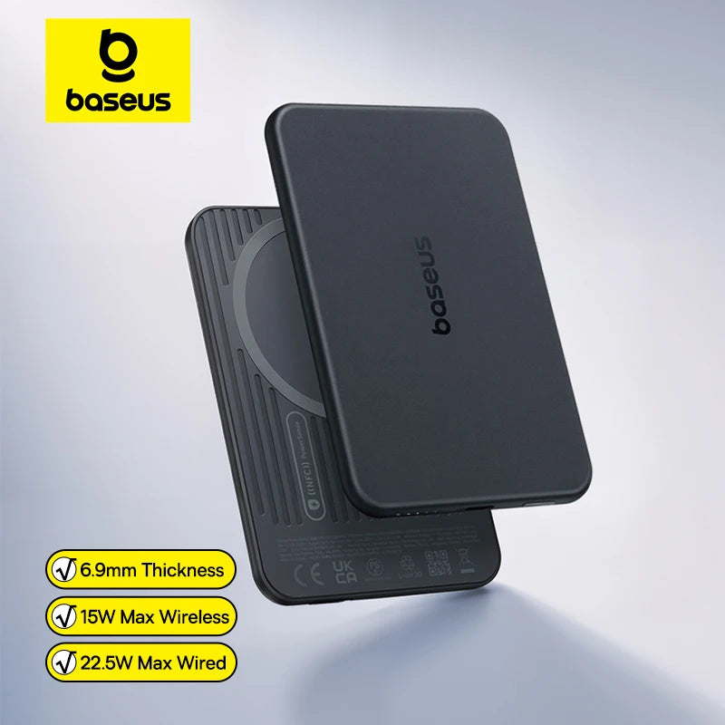5000mAh Ultra-Slim Magnetic Wireless Power Bank for Smartphones