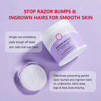 Ingrown Hair Treatment Pads for Razor Bumps and Exfoliation