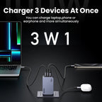 100W GaN Fast USB-C Wall Charger for Laptops and Smartphones