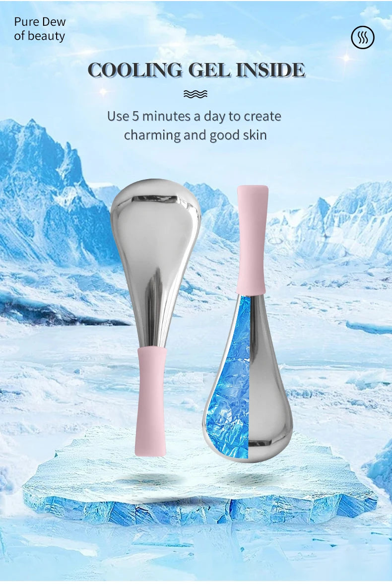 Stainless Steel Facial Cryo Sticks for Skin Puffiness and Massage