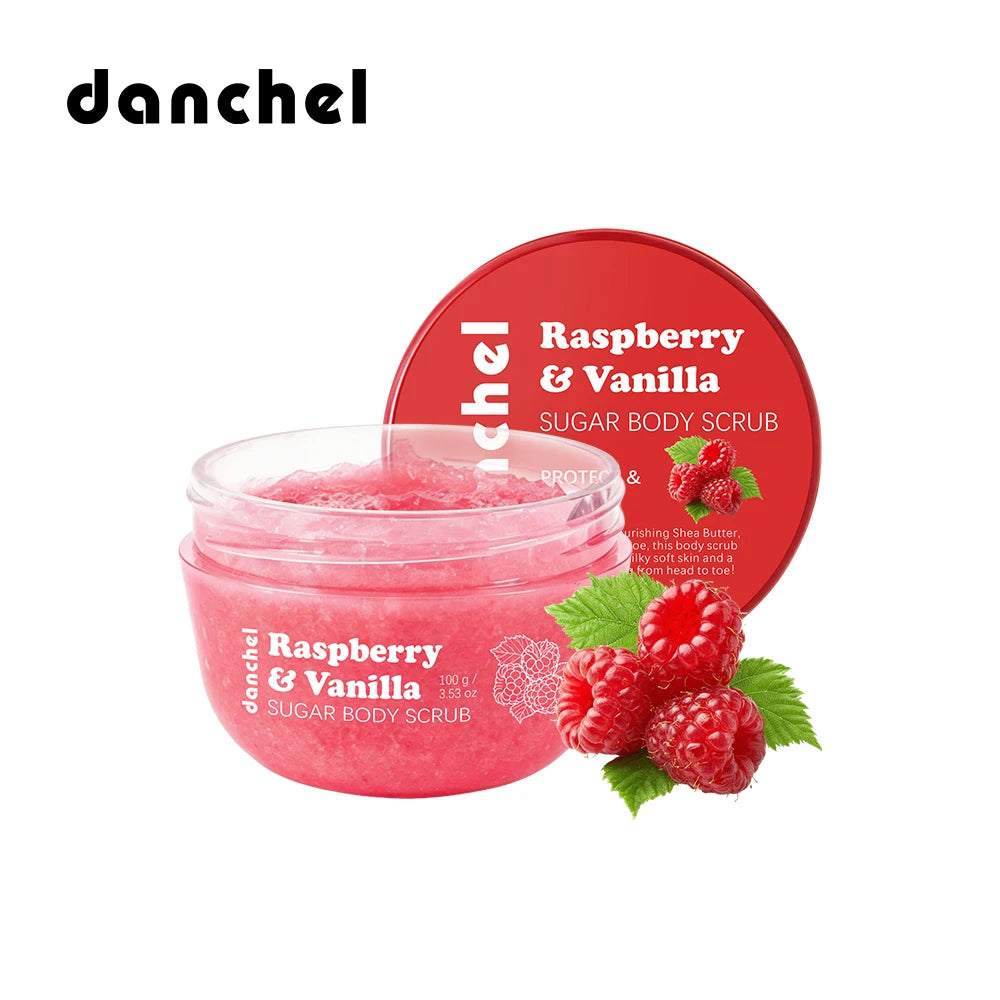 Raspberry and Vanilla Sugar Body Scrub for Exfoliation